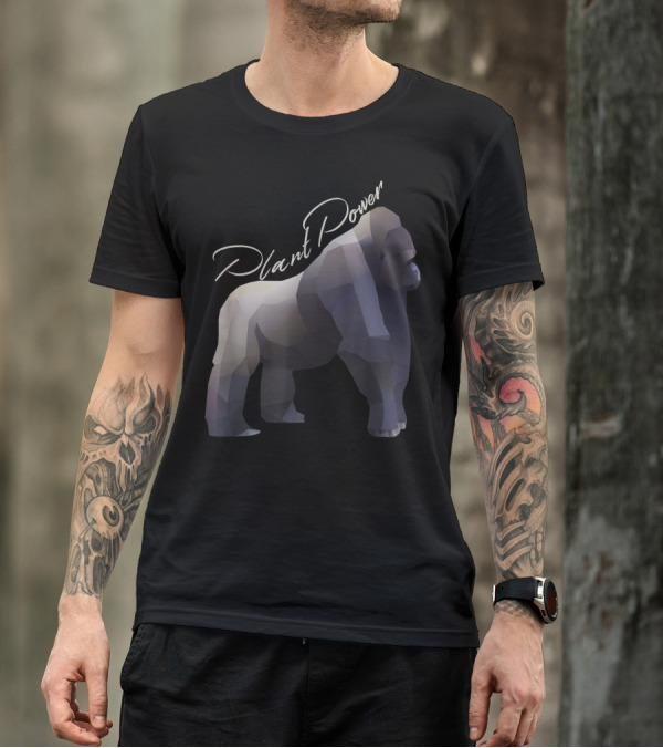 Plant Power Silverback Gorilla Vegan T-Shirt