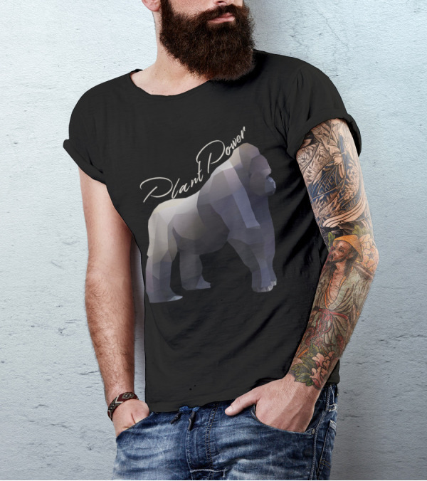 Plant Power Silverback Gorilla Vegan T-Shirt