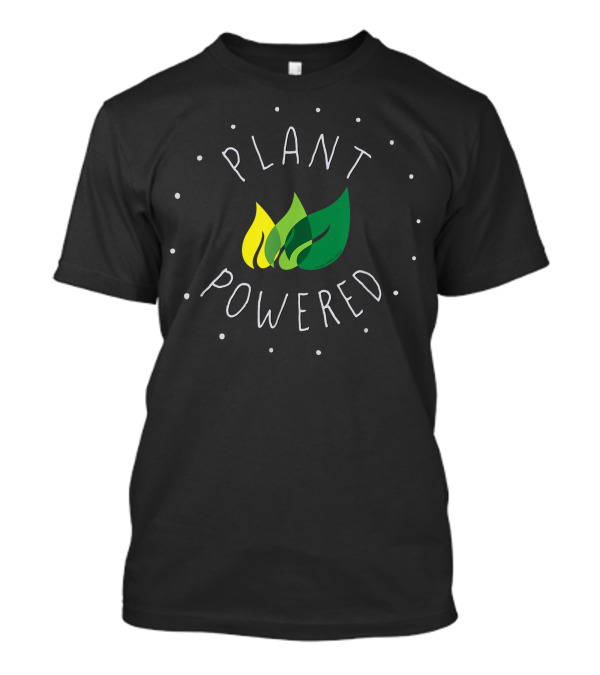 Plant Powered Vegan Vegetarian Plant Based Leaf T-Shirt