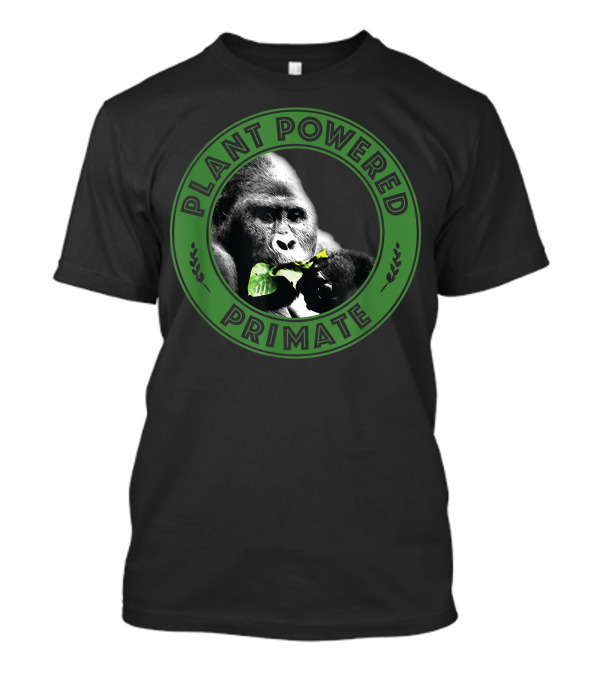 Plant Powered Primate Vegan Vegetarian T-Shirt
