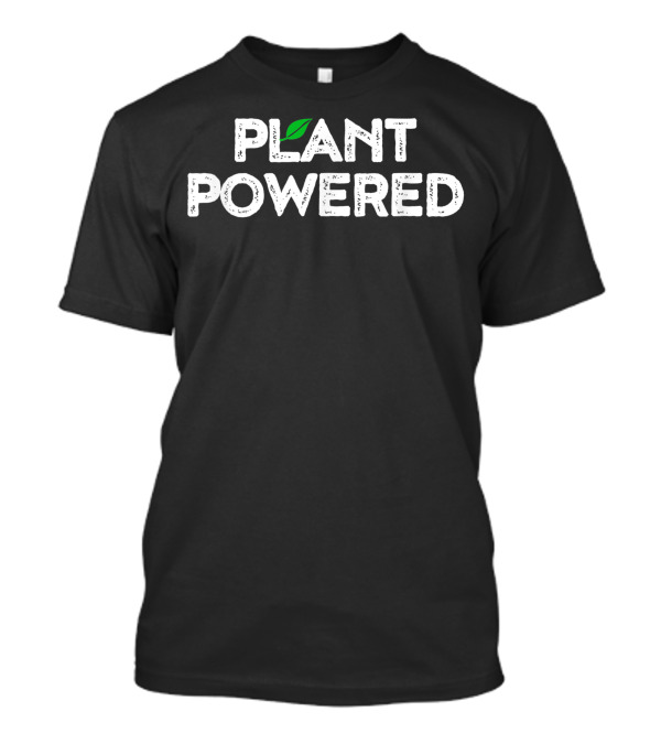 Plant Powered Vegetarian Leaf Emblem T-Shirt
