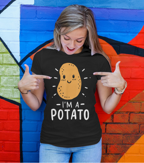 I'm A Potato Lazy Costume Halloween Vegan Kawaii T-Shirt