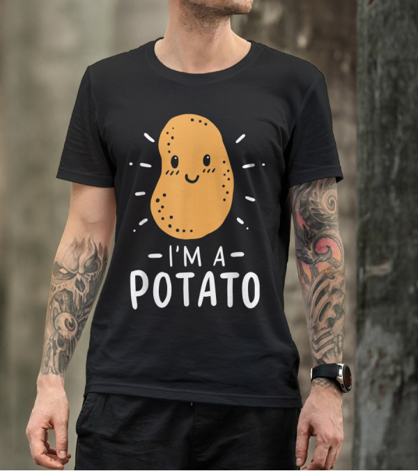 I'm A Potato Lazy Costume Halloween Vegan Kawaii T-Shirt