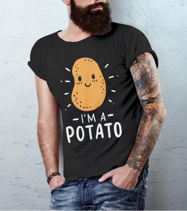 I'm A Potato Lazy Costume Halloween Vegan Kawaii T-Shirt