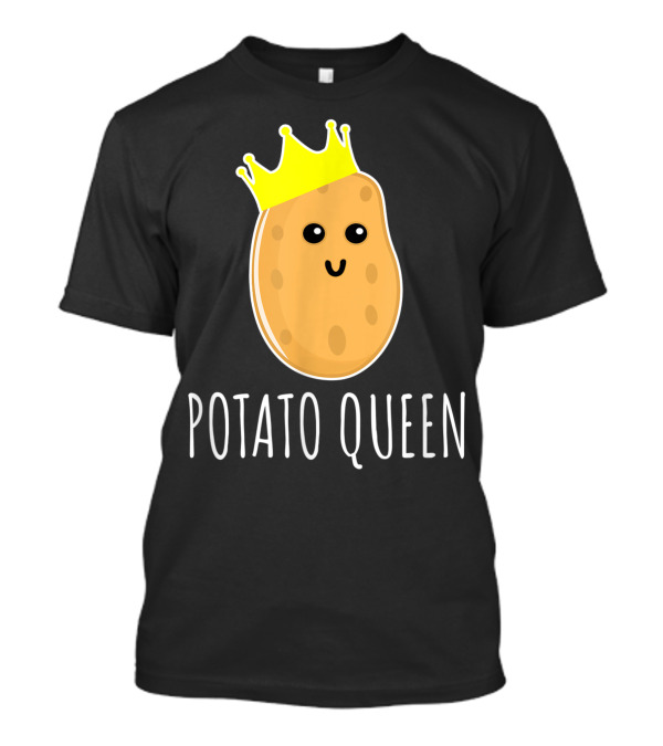 Potato Queen Cute Potato Crown Emoji T-Shirt