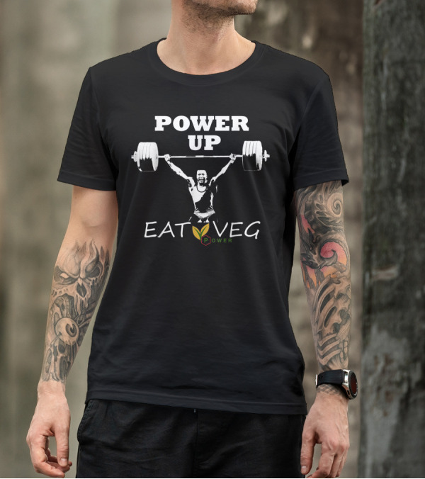 POWER UP EAT VEGAN POWER T-Shirt