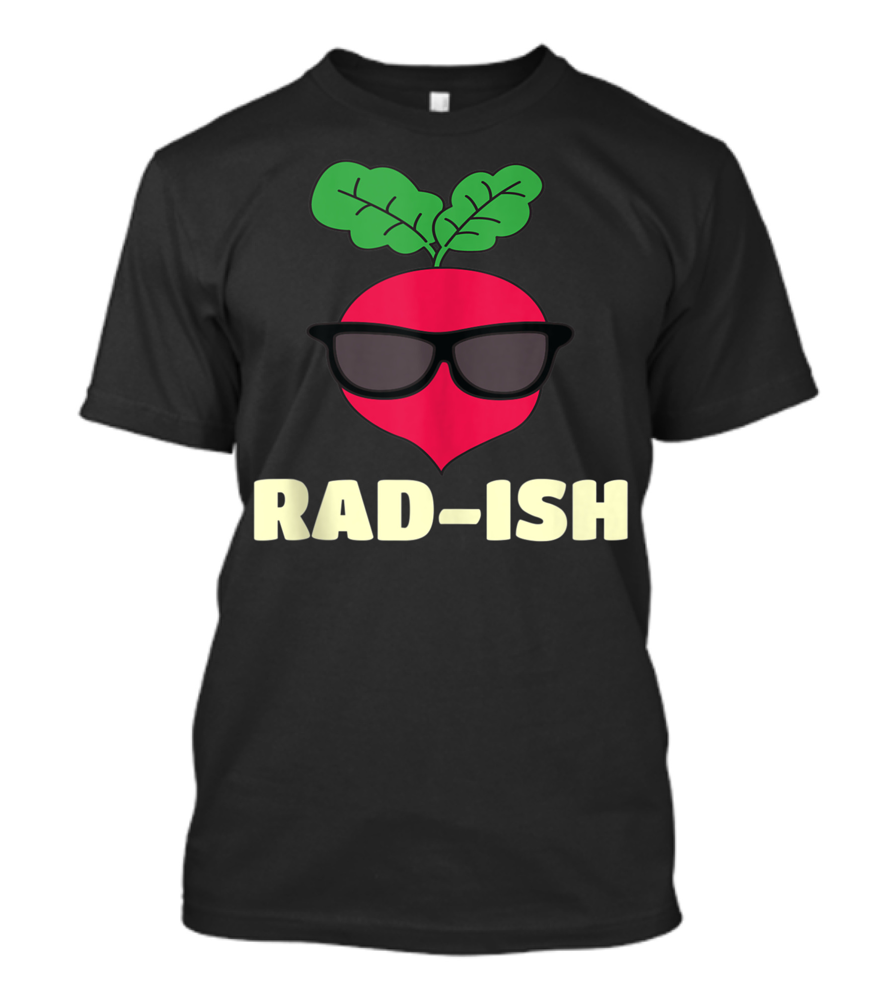 Rad-Ish Cool Radish Wearing Sunglasses Food Pun T-Shirt