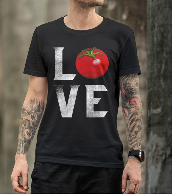 Love Red Tomato Gardener I Love Gardening Vegetables Vegan Food T-Shirt