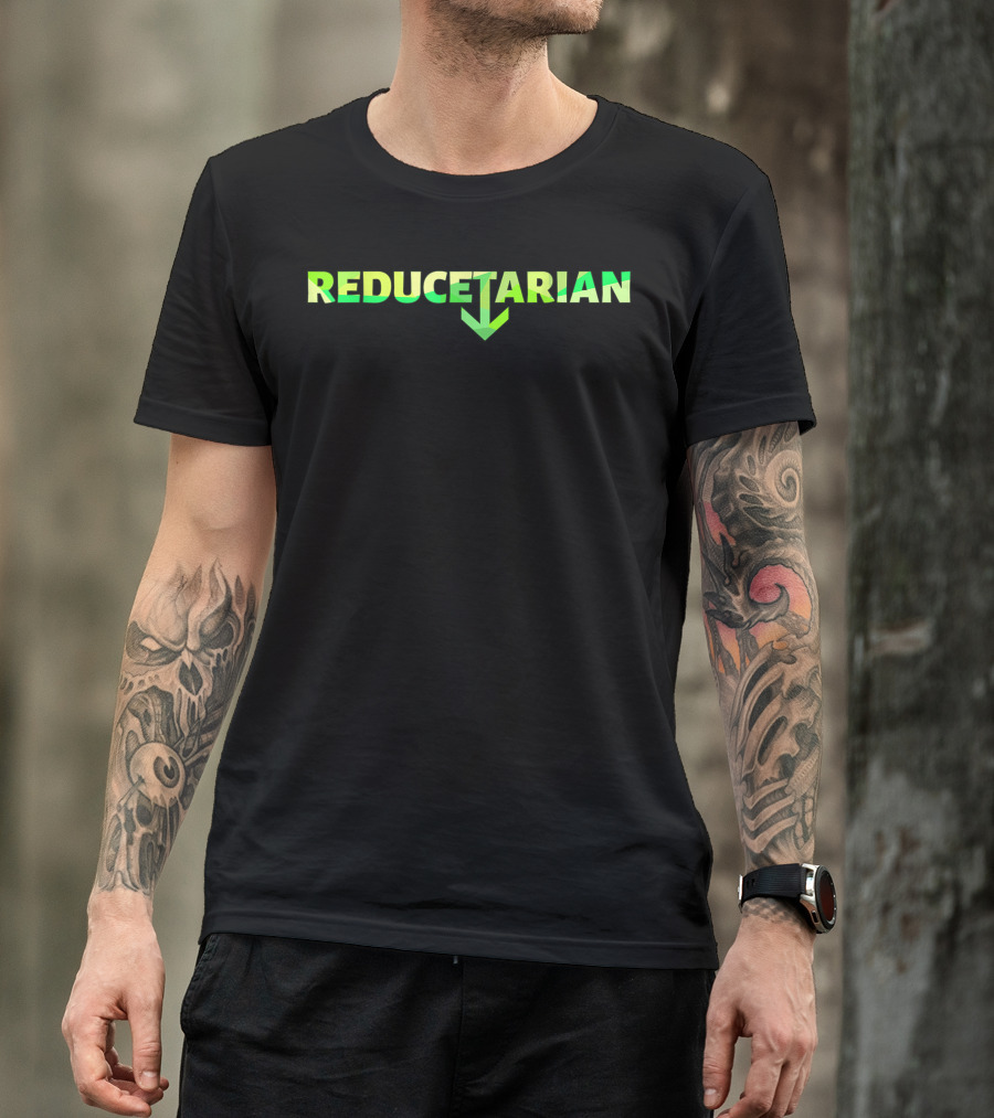 Reducetarian Environmental And Ethical Focus With Downward Arrow T-Shirt