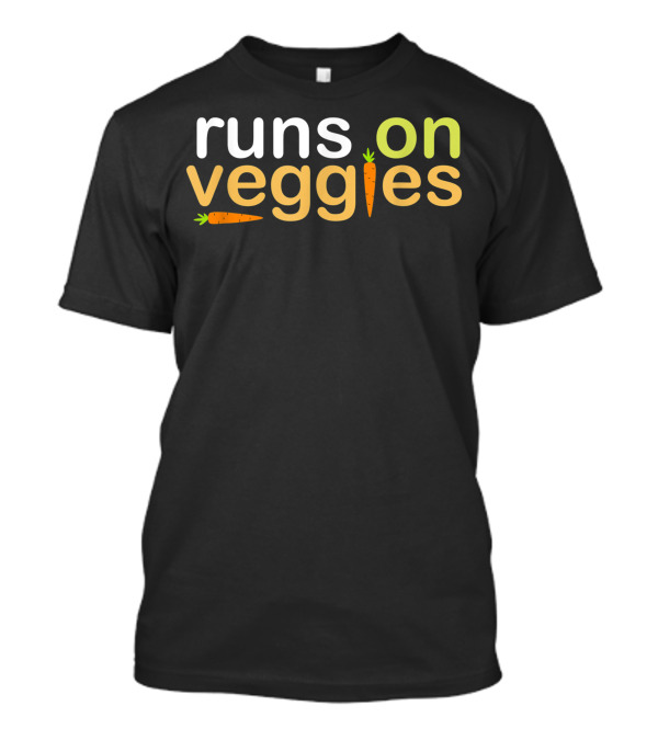 Runs On Veggies Carrot Vegetarian T-Shirt