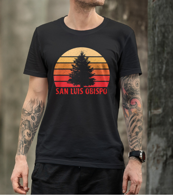 San Luis Obispo California Sunset Silhouette Slo Nor Cal T-Shirt