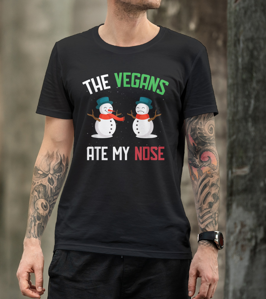 THE VEGANS ATE MY NOSE Snowman T-Shirt