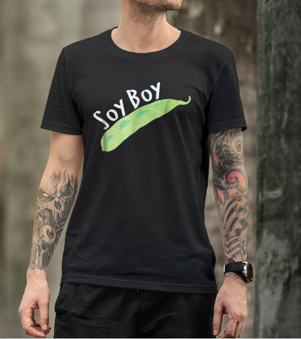 Soy Boy Liberal Vegan Vegetarian Green Peapod T-Shirt