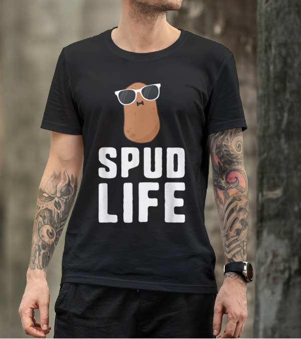 Spud Life Potato Food Humor Vegetable Cool Sunglasses T-Shirt