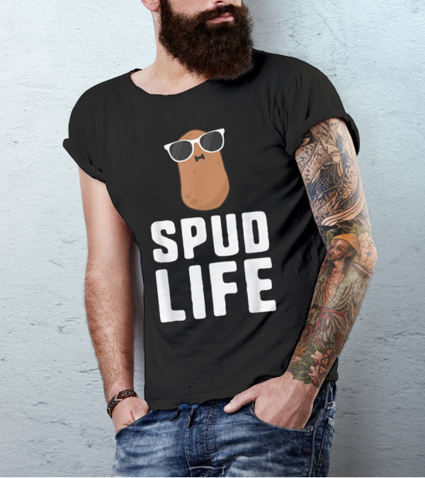 Spud Life Potato Food Humor Vegetable Cool Sunglasses T-Shirt