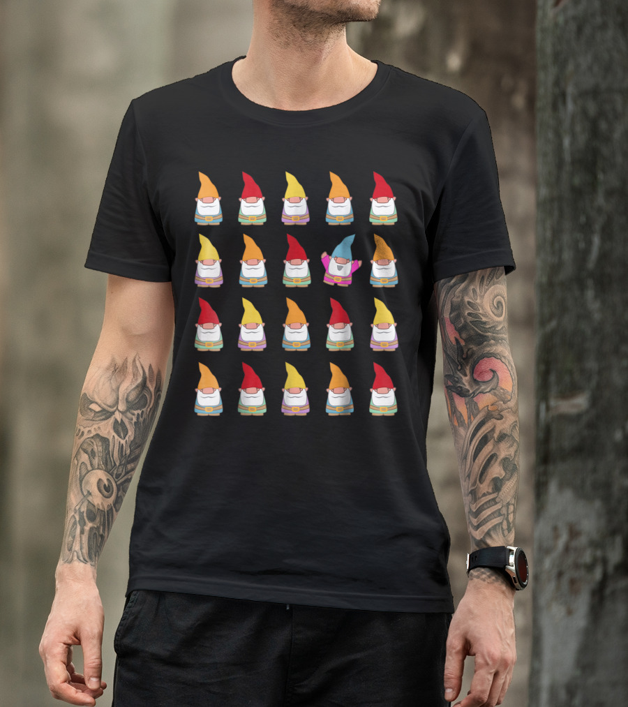 Stand Out Cute Gnome Gardening T-Shirt
