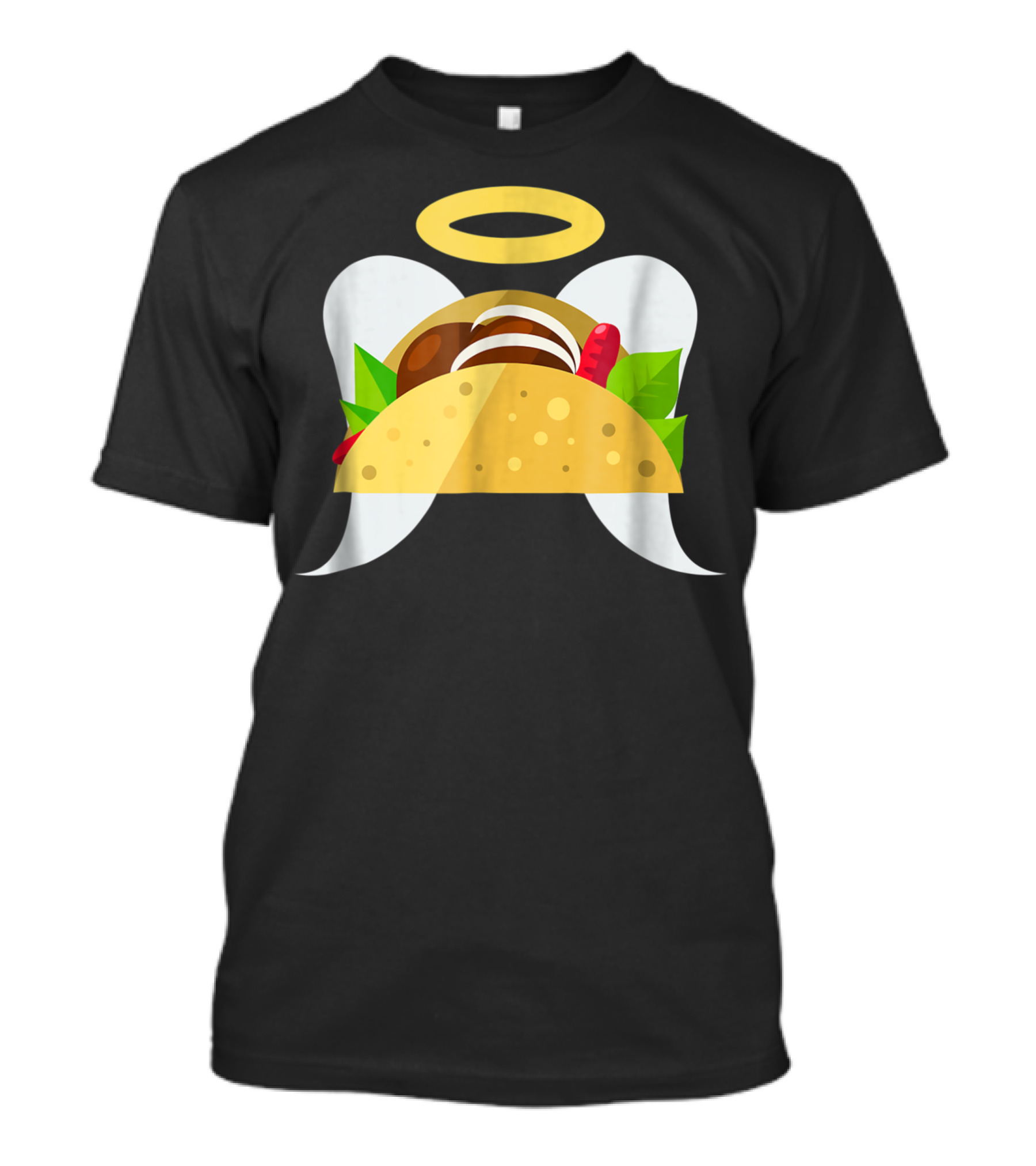 Taco Angel I Love Tacos Mexican Food Burrito Halo Wings T-Shirt
