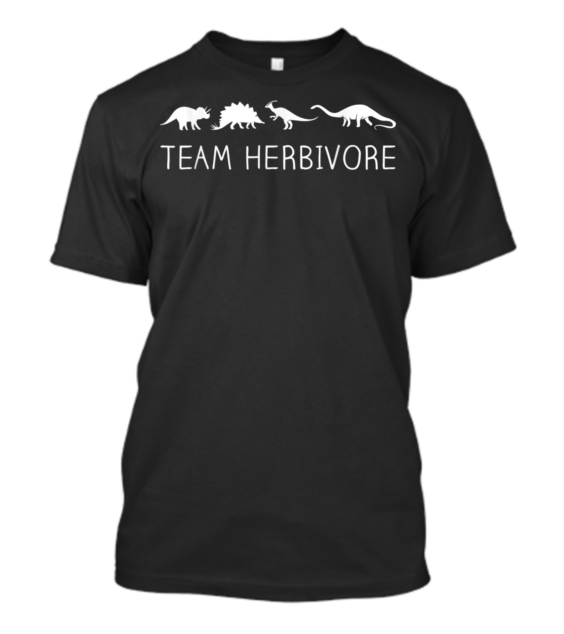 Team Herbivore Dinosaur Vegan Cute Triceratops Stegosaurus T-Shirt