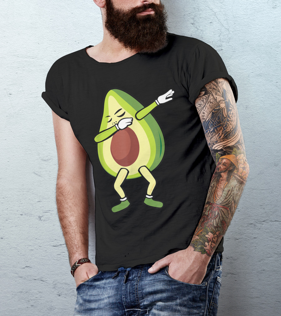 Dabbing Avocado Green Plant Food Lover Dance T-Shirt