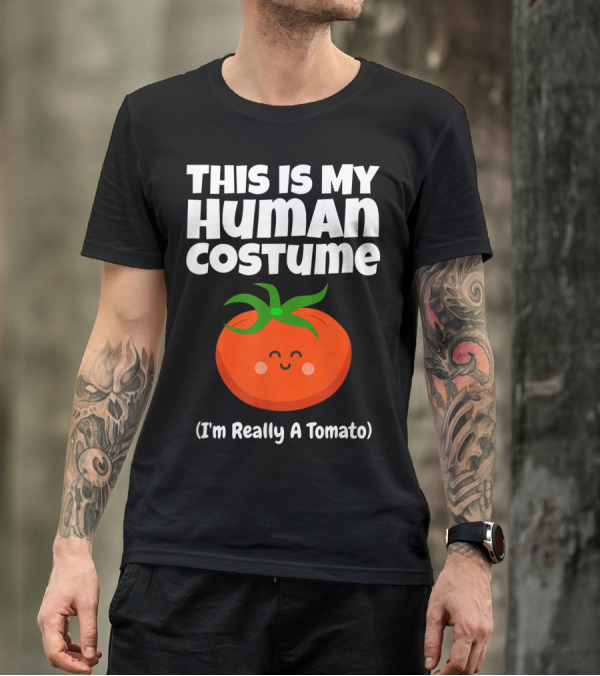 This Is My Human Costume I'm Really A Tomato Kids And Vegans T-Shirt