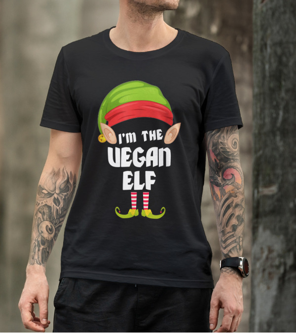 I'm The Vegan Elf Family Holiday Matching Group T-Shirt