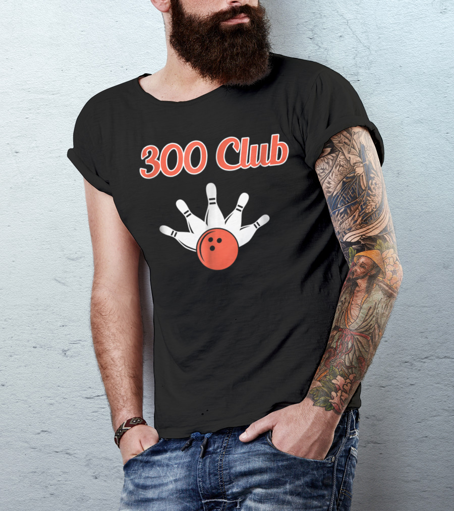 300 Club Bowling Perfect Game Achievement T-Shirt