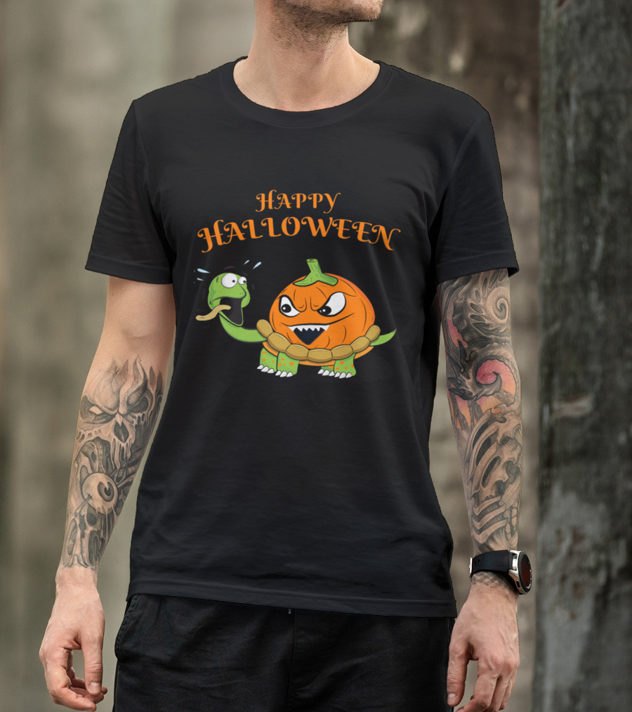 Happy Halloween Turtle Pumpkin T-Shirt