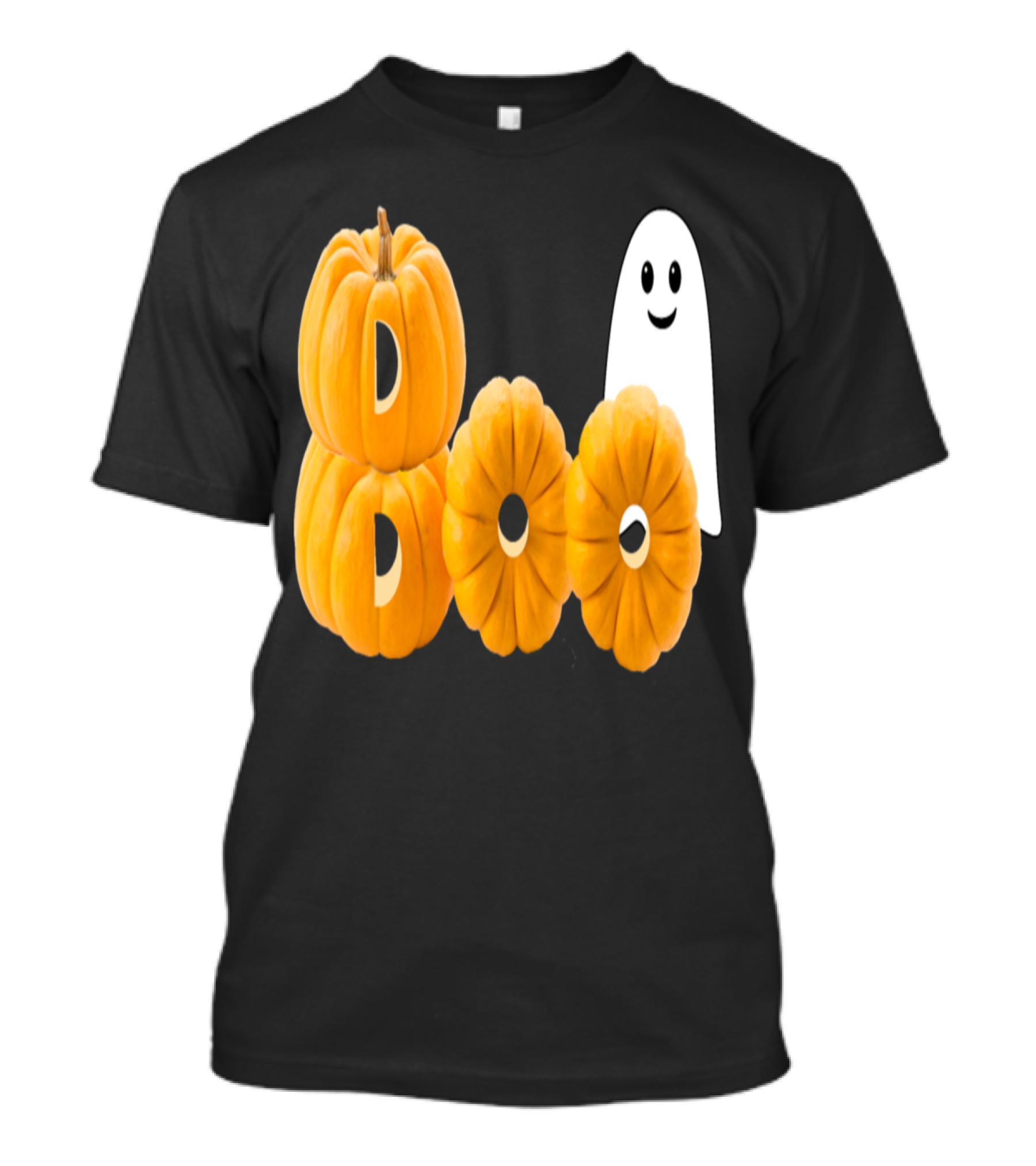 Funny Boo Pumpkins Ghost Stacked Smiling Halloween T-Shirt