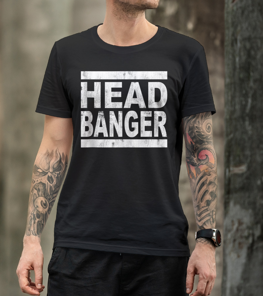 Headbanger Metalhead Rocker Dubstep Riddim Music T-Shirt