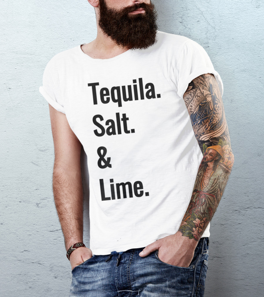 Tequila Salt And Lime Mexican Fiesta Outfit Drinker T-Shirt