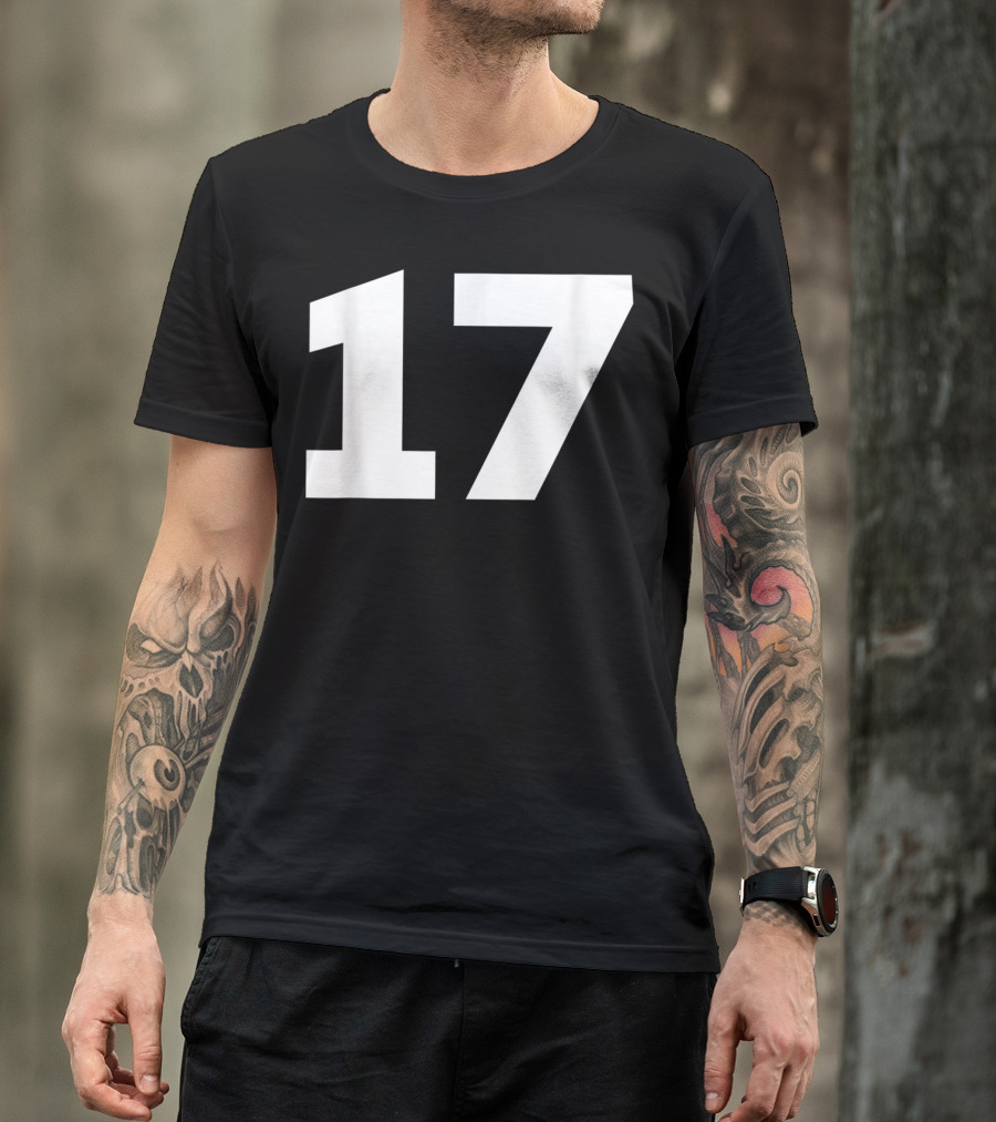 Number 17 Jersey Style Sport Team Group T-Shirt