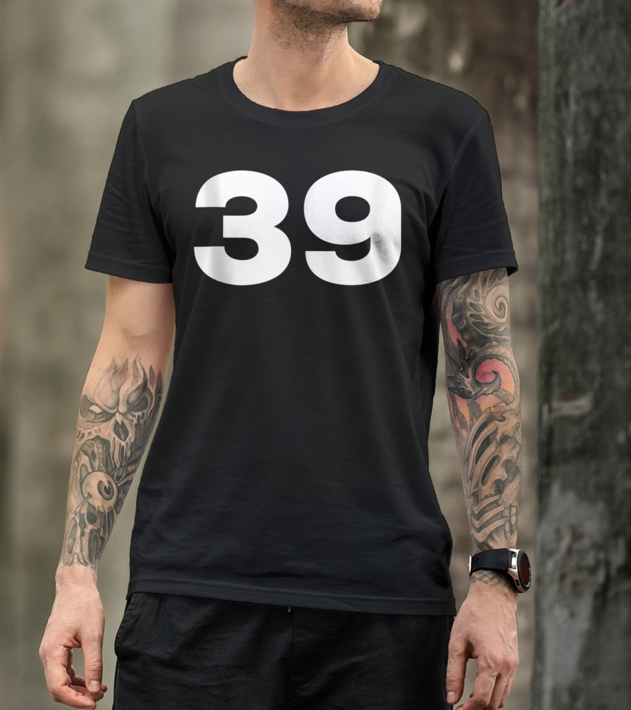 39 Number Jersey Style Sport Team Group Fan T-Shirt