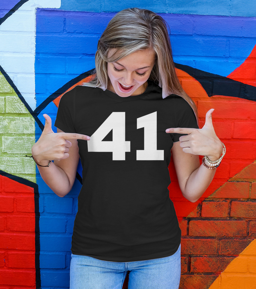 Number 41 Jersey Style Sport Team T-Shirt