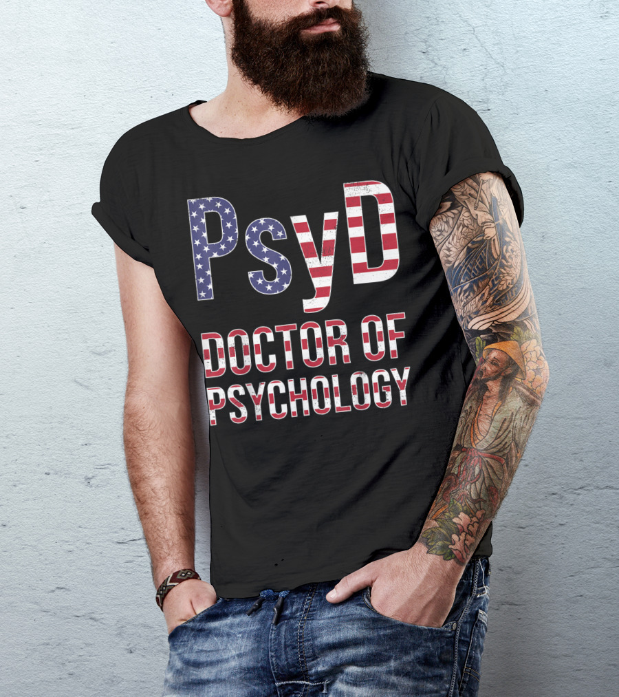 Psyd Doctor Of Psychology American Flag T-Shirt