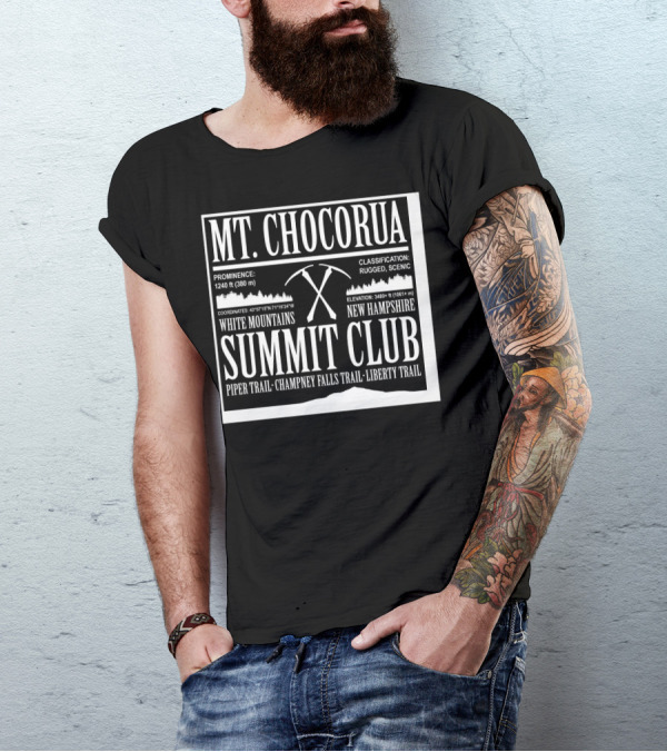 Mt Chocorua White Mountains New Hampshire Summit Club Piper Trail Champney Falls Trail Liberty Trail Rugged Scenic T-Shirt
