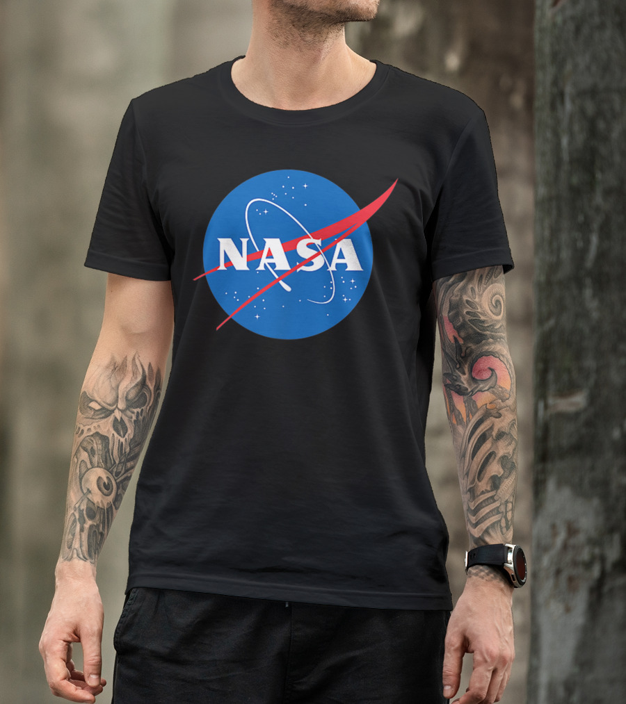 Nasa Officially Licensed NASA Worm Logo Space Badge T-Shirt