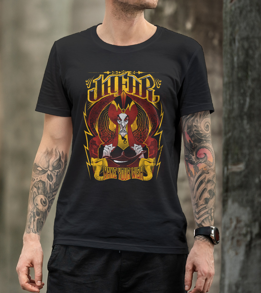Disney Aladdin Jafar Make Your Wish Magical Lamp Villain T-Shirt