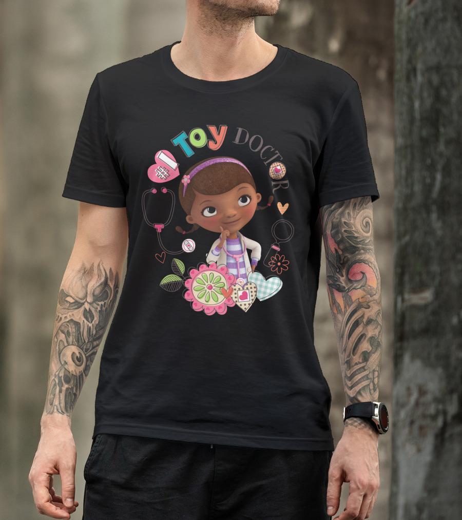 Disney Doc McStuffins Toy Doctor Dottie Hearts And Flowers T-Shirt