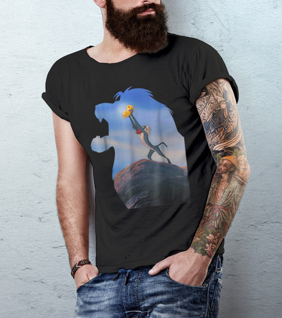 Disney Lion King Rafiki Lifting Baby Simba In Lion T-Shirt