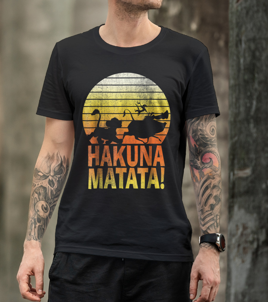 Disney Lion King Simba Pumbaa Timon Hakuna Matata Sunset T-Shirt