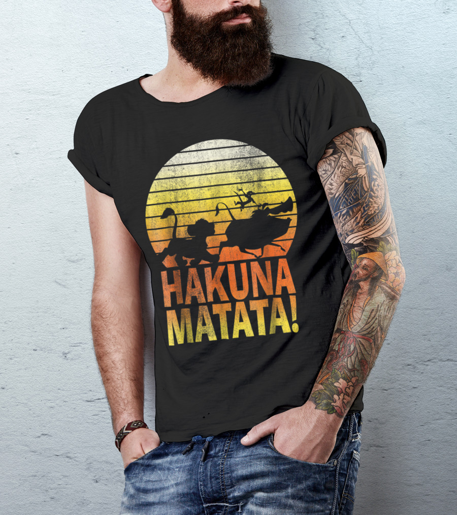 Disney Lion King Simba Pumbaa Timon Hakuna Matata Sunset T-Shirt