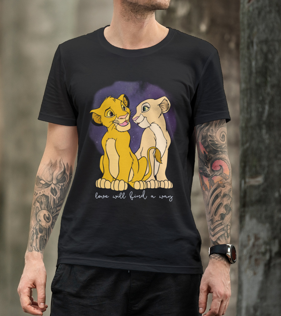 Simba Nala Love Will Find A Way Disney Lion King Valentines T-Shirt
