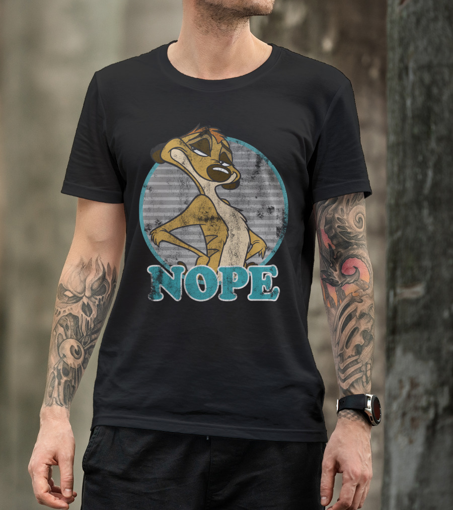 Disney's Lion King Timon Nope Striped Circle T-Shirt