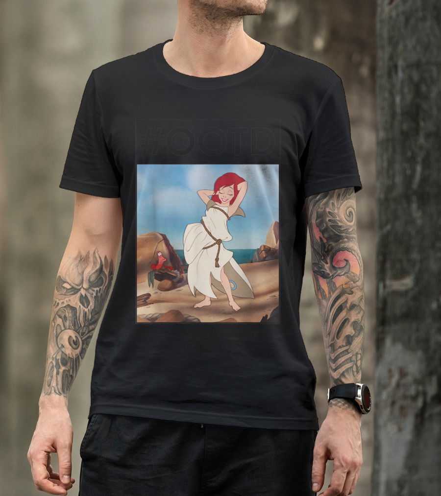 OOTD Disney Little Mermaid Ariel Beach Scene T-Shirt
