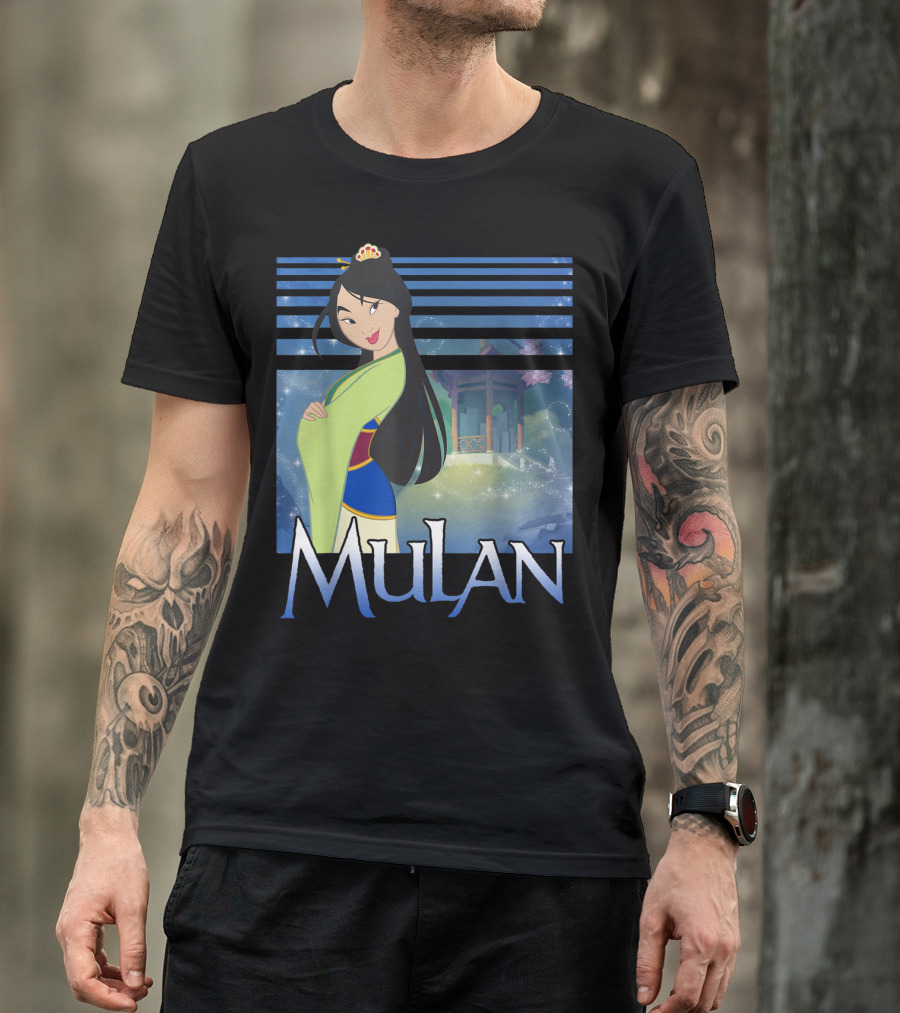 Disney Mulan Green Dress Sparkles Scene T-Shirt