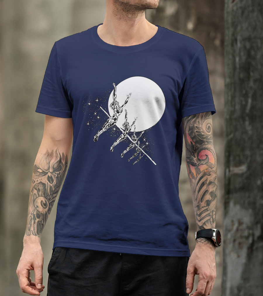 Hawkwind Band Space Themed Astronauts Moon Jumping T-Shirt
