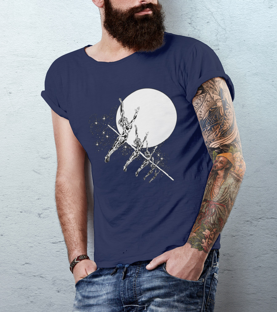 Hawkwind Band Space Themed Astronauts Moon Jumping T-Shirt