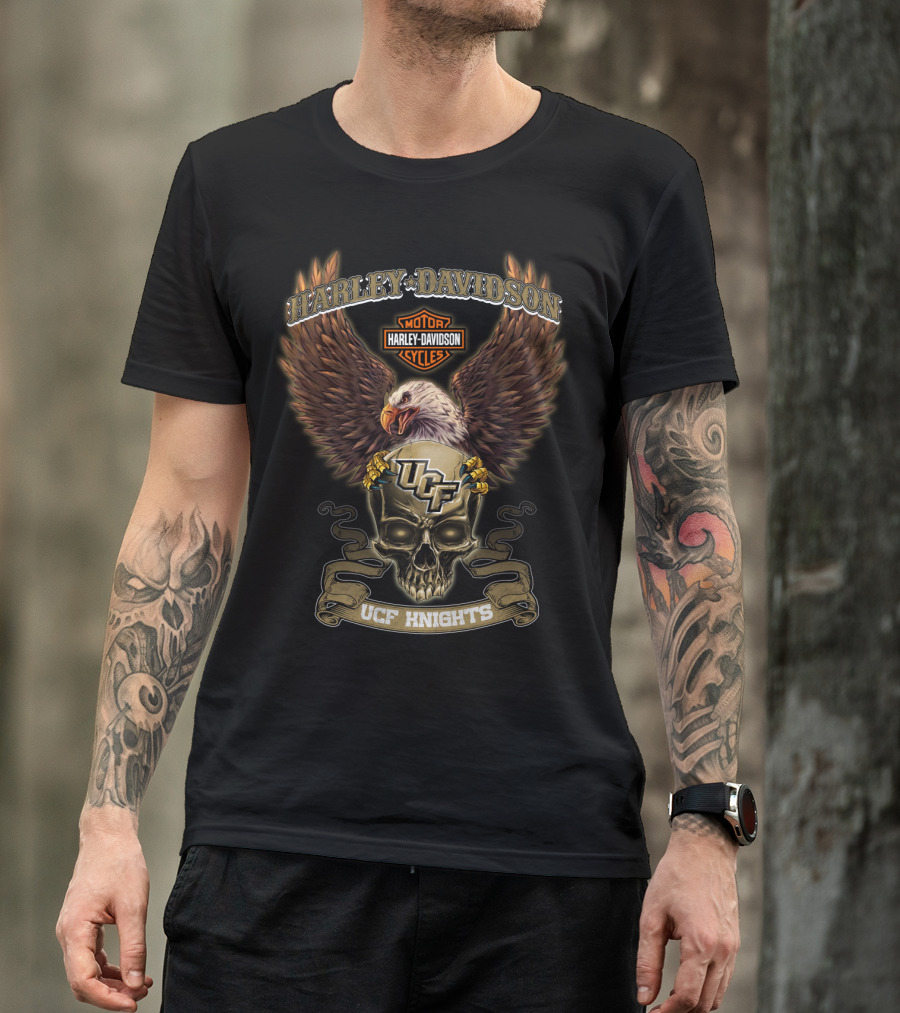 Harley Davidson Ucf Knights Eagle Skull T-Shirt