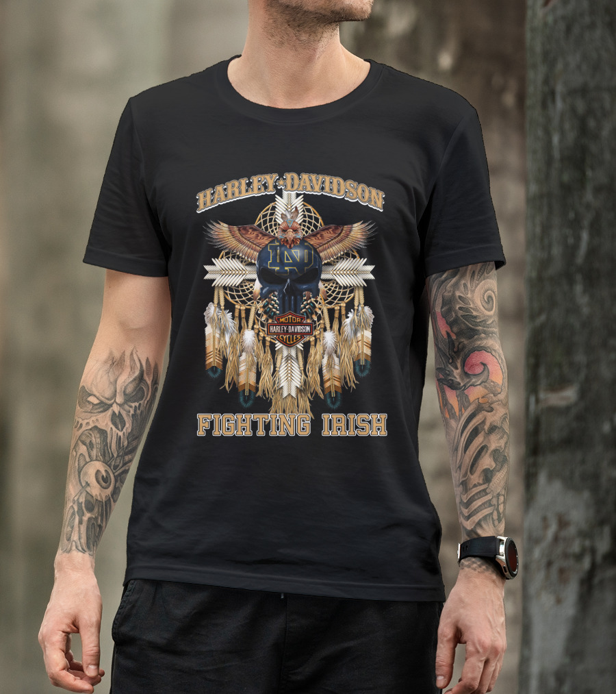 Harley Davidson Notre Dame Fighting Irish Motorcycles Nd T-Shirt