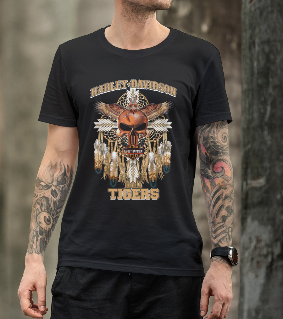 Harley Davidson Motor Cycles Tigers T-Shirt